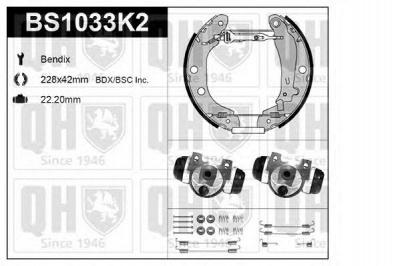 QUINTON HAZELL bs1033k2 -  Комплект тормозов, барабанный тормозной механизм